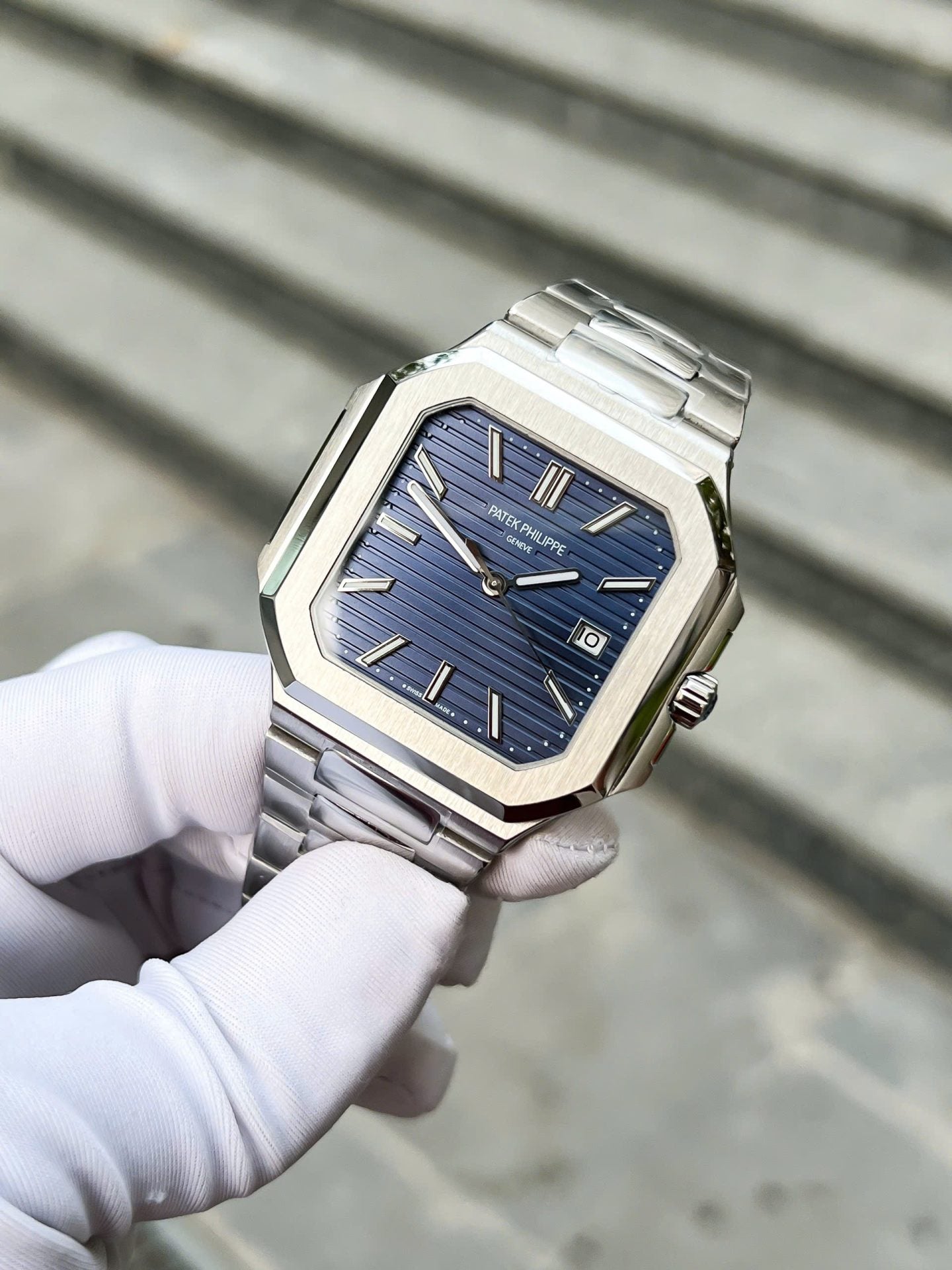 Patek Philippe Cubitus 5821 Best Replica 11 Watch Dial Blue Metal Wire 45mm