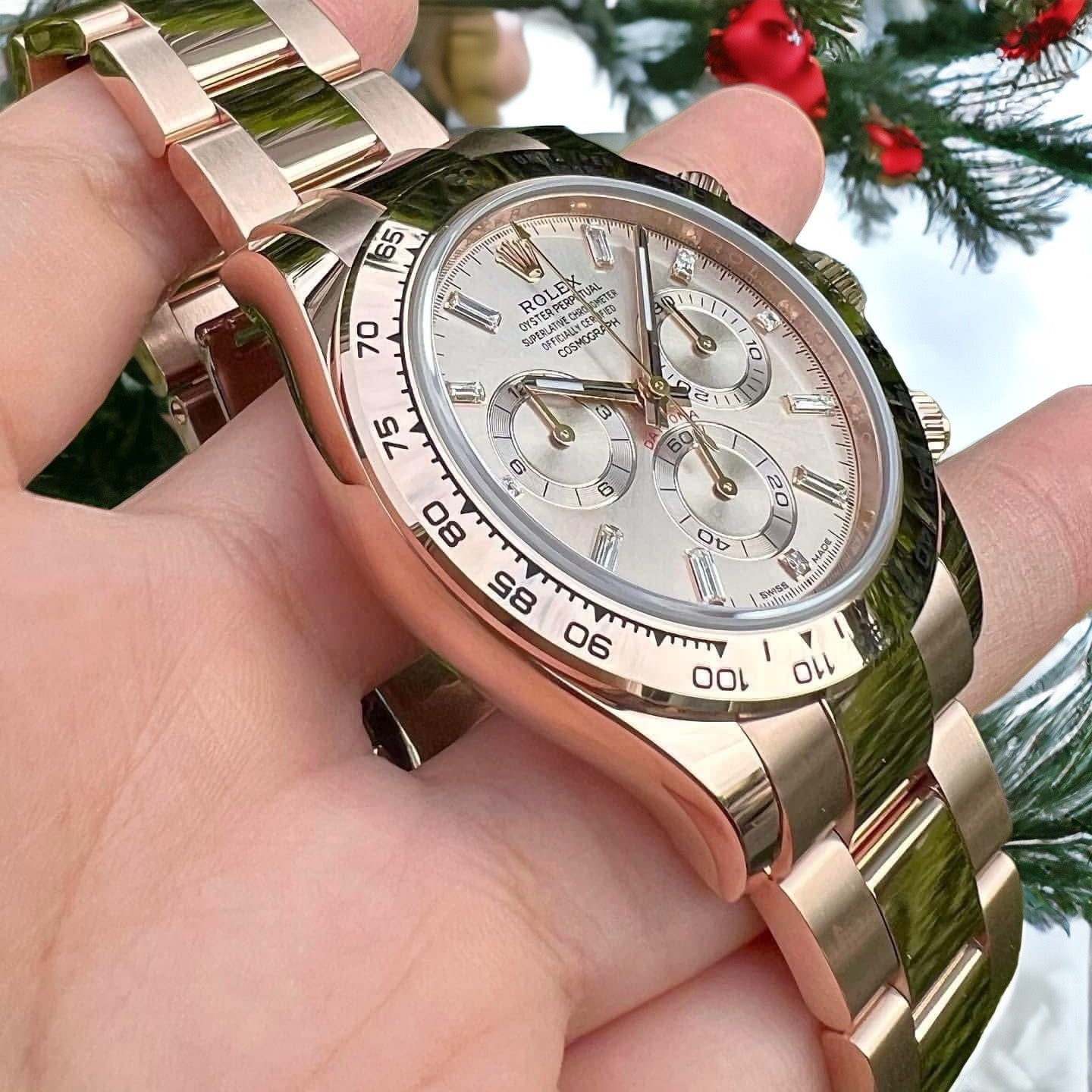 Rolex Daytona 18K Solid Rose Gold Replica Watch 40mm