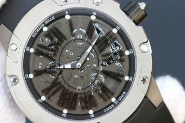 Replica Richard Mille RM033 Titanium SF Roman Markers Dial Black Rubber Strap Micro-Rotor Movement