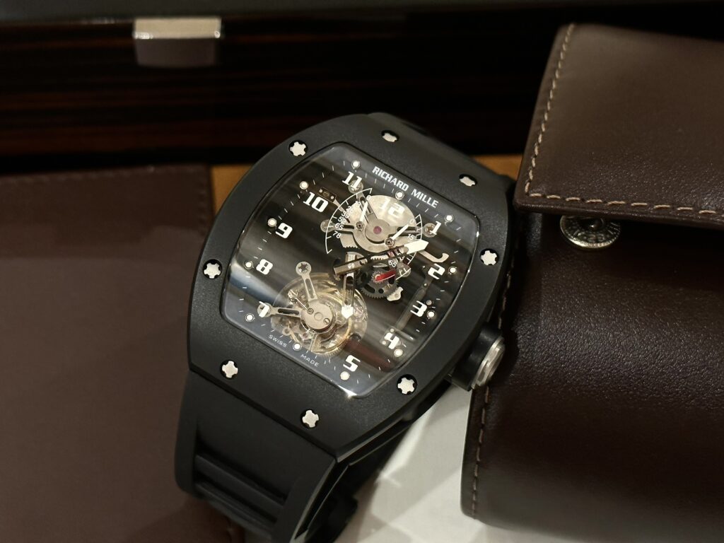 Richard Mille Replica 11 Watch RM001 Tourbillon Black Ceramic Highest Quality 42mm