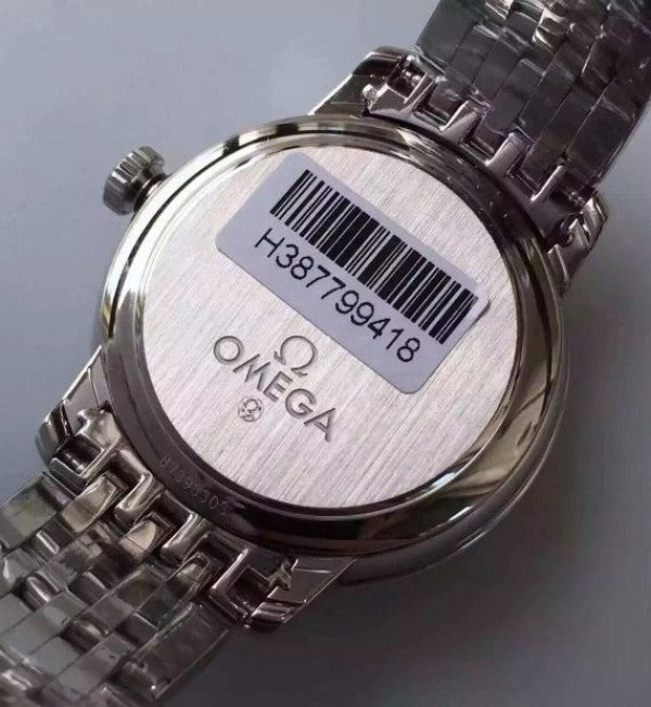 Replica Omega MKF De Ville 33mm Diamonds Markers White Dial SS Bracelet A2824