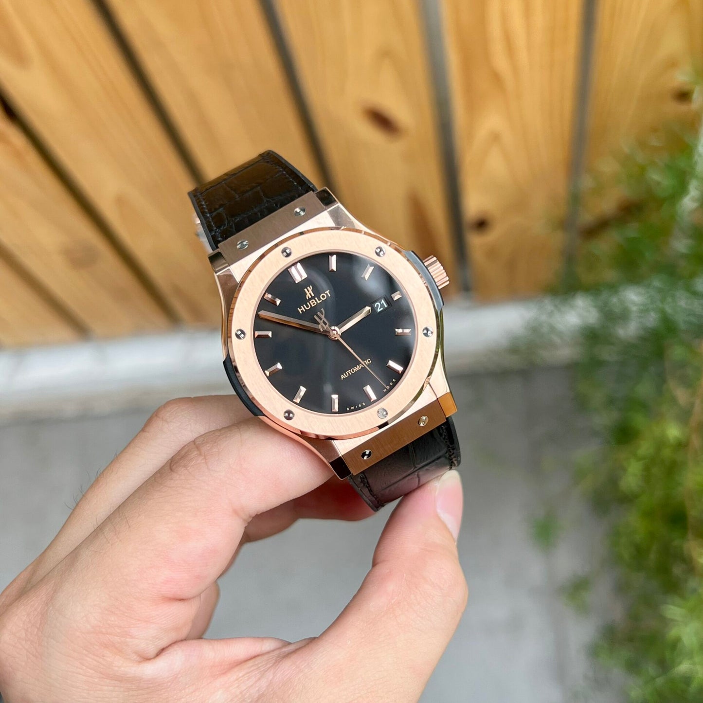 Hublot Replica 1:1 Watch Classic Fusion Titanium King Gold Black JJF 2023 42mm