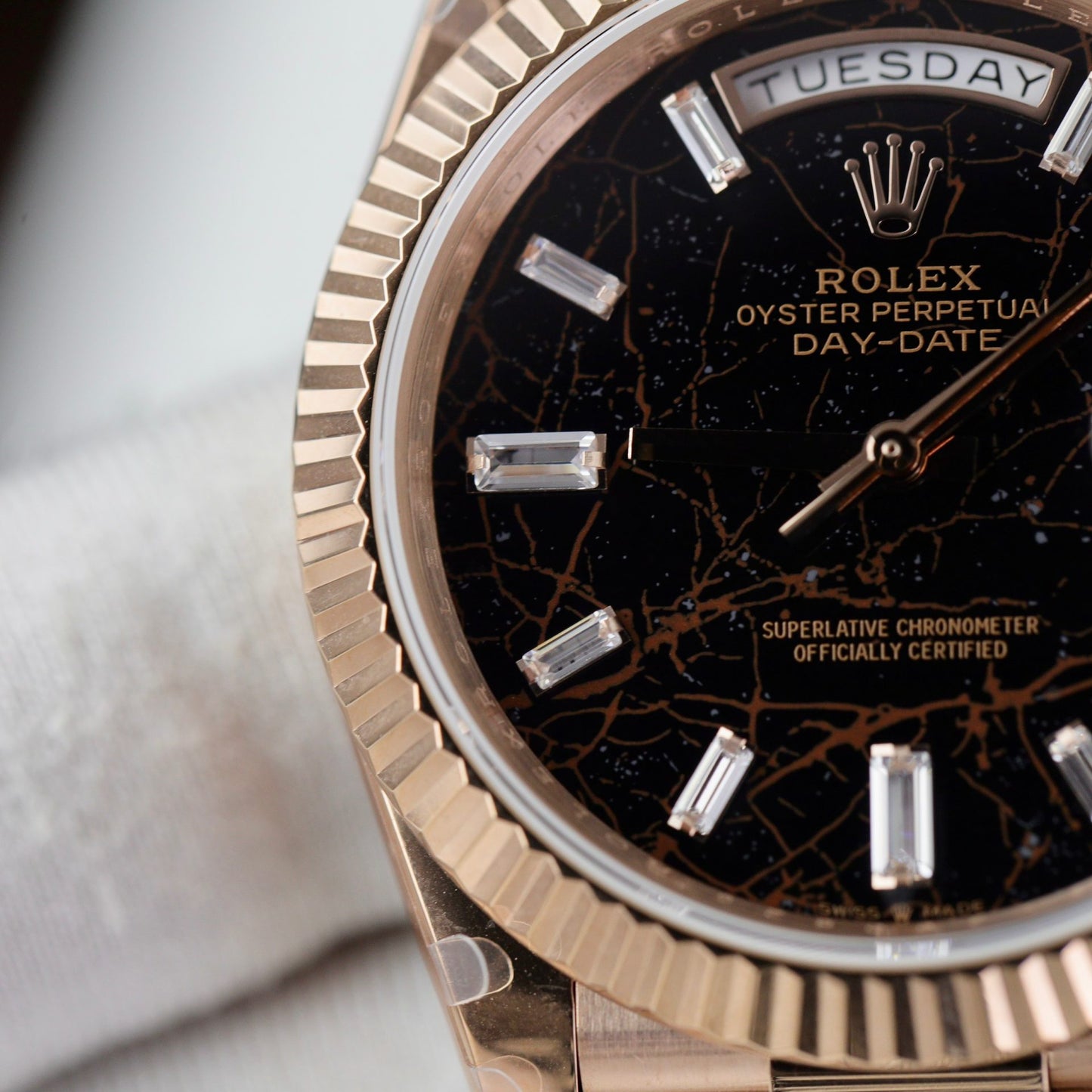 Rolex Replica Watch Day-Date 228235 Lava Dial Weight 185 Grams QF Factory 40mm
