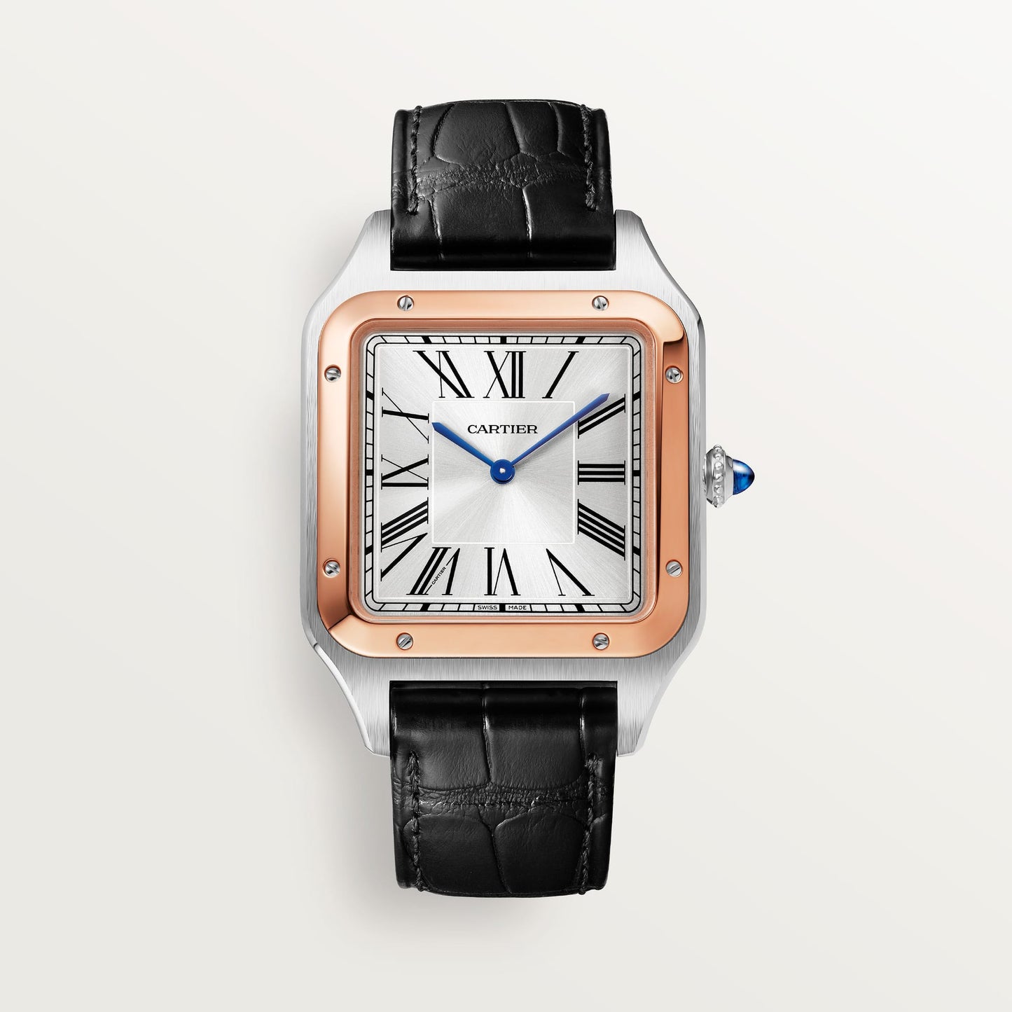fake cartier watch Santos-Dumont extra-large model Manufacture mechanical movement with manual winding(1:1 replica)