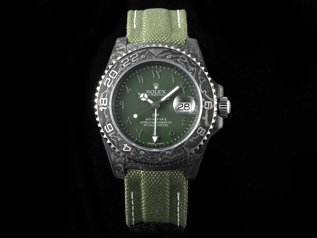 Diw New Rolex Ultra Limited Edition GMT-MASTER II-Carbon Fiber-Green(1:1 replica)