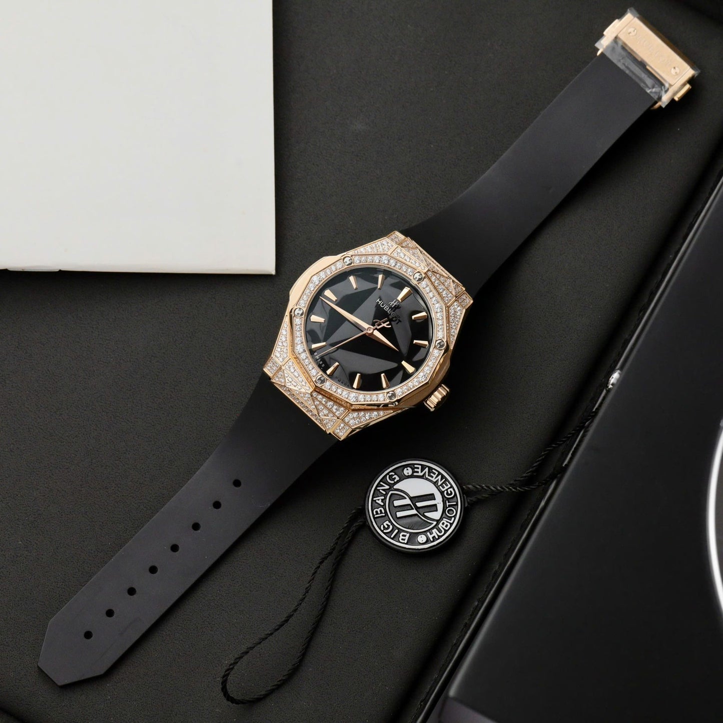 Hublot Orlinski King Gold Replica Watch Full Moissanite Diamond 40mm