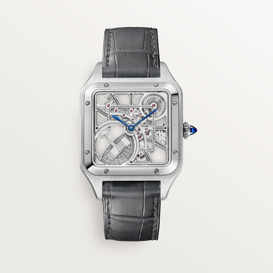 fake cartier watch Santos-Dumont micro-rotor skeleton large model 31 mm automatic mechanical movement 9629(1:1 replica)