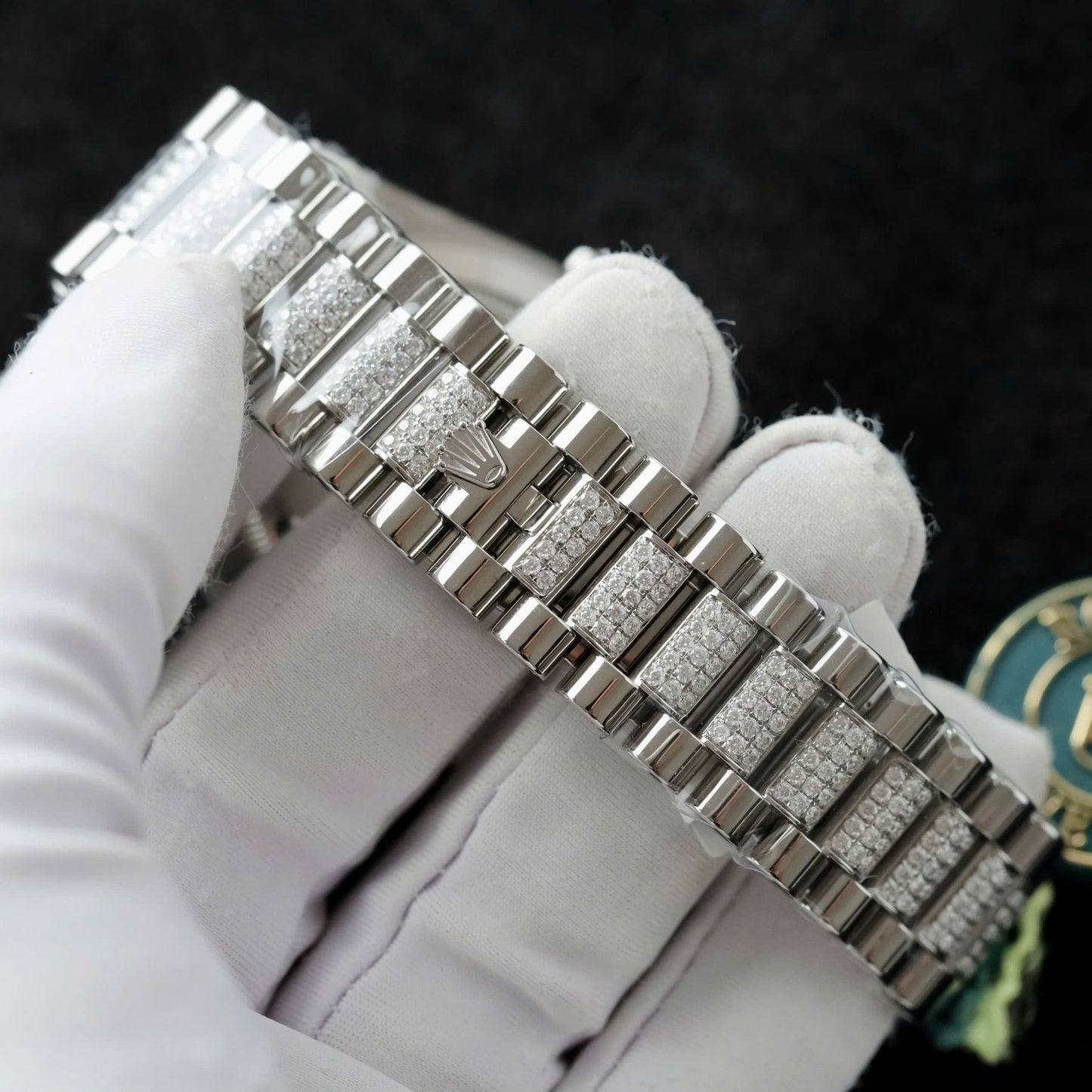 Rolex Day-Date Best Replica Watch Meteorite Dial Moissanite Diamonds Custom 40mm