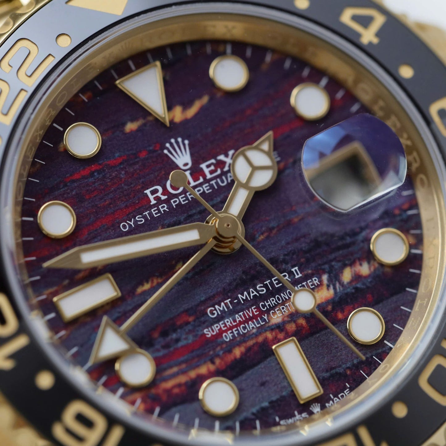 Rolex GMT-Master II 126718GRNR Replica Watch Tiger Eye Stone Dial THB Factory 40mm