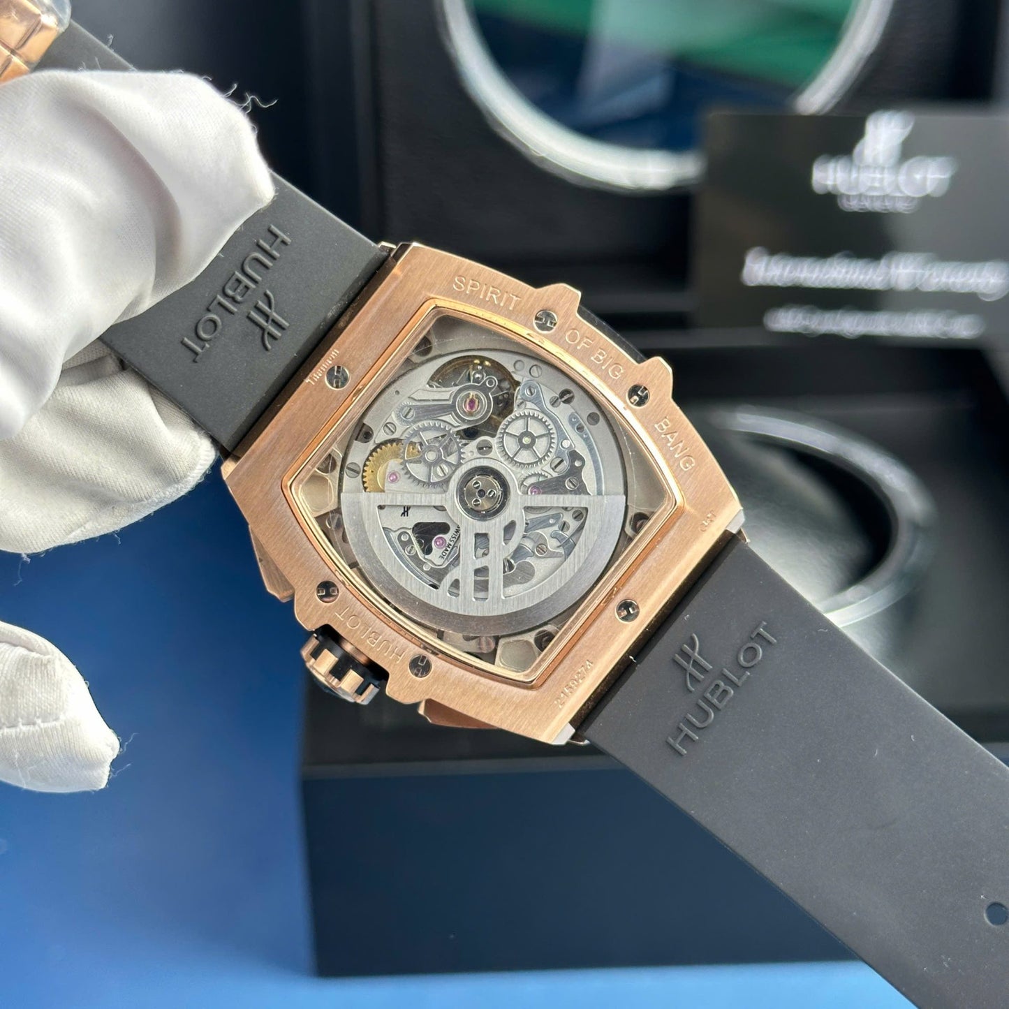 Hublot Spirit Of Big Bang King Gold Replica Watch Rubber Strap 42mm