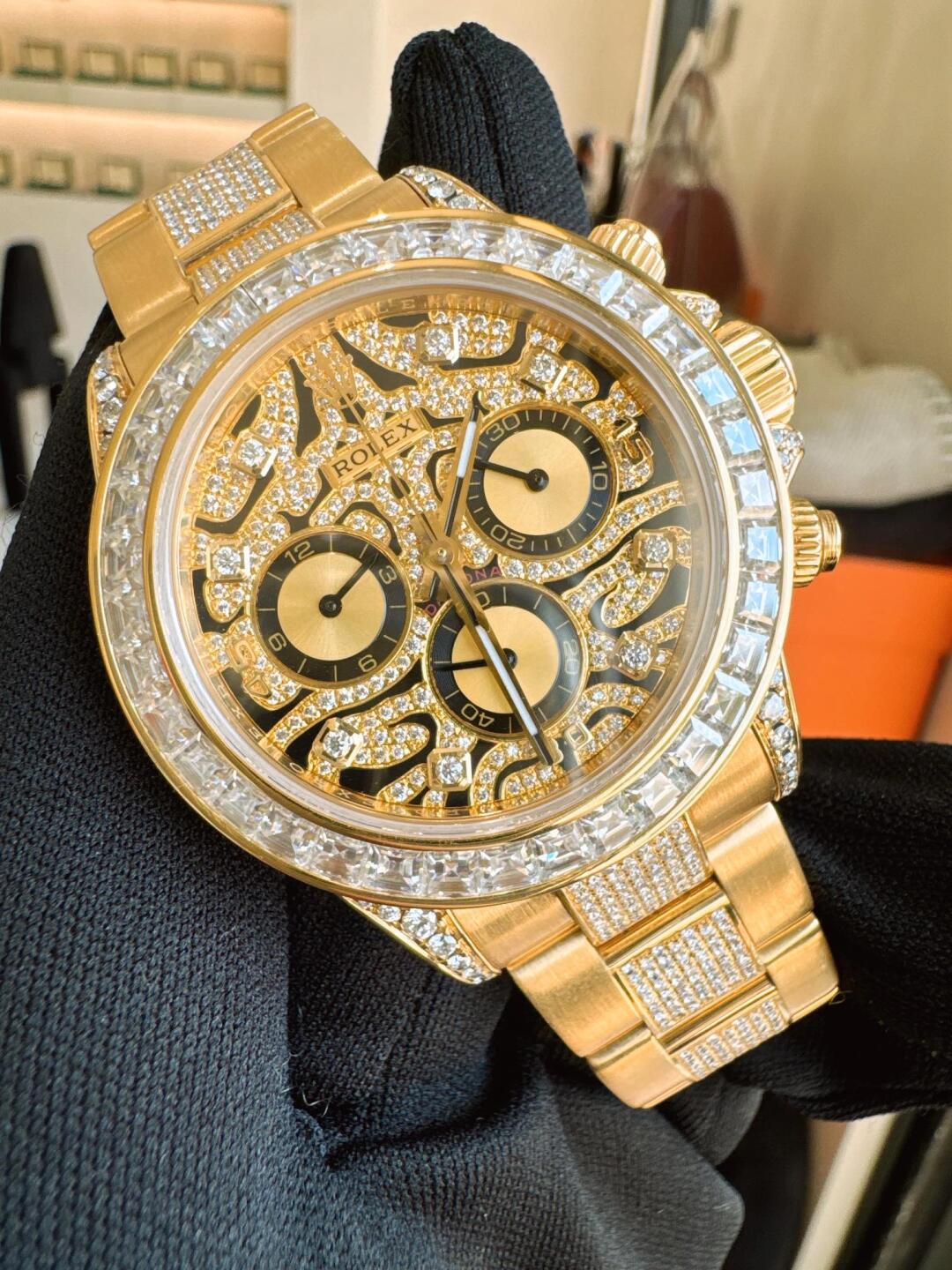 Rolex Daytona Eye of the Tiger Yellow Gold 116598TBR(1:1 replica)