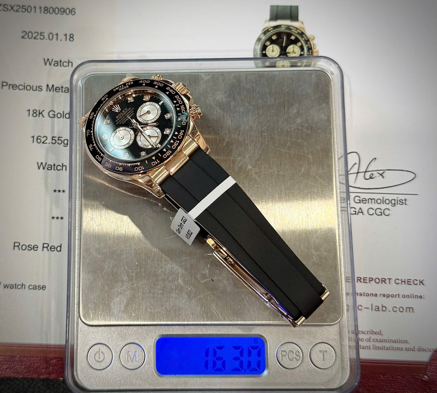Rolex Daytona 126515 Dial Black Replica Watch Weight 163Gram Custom Gold Wrapped 40mm