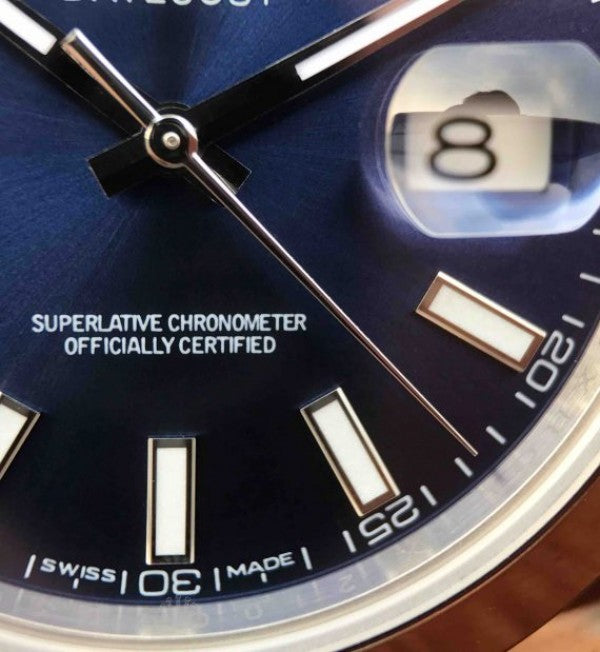 Replica Rolex DateJust 41mm SS 116200 Polished Bezel Blue Dial 904L SS Bracelet SA3235