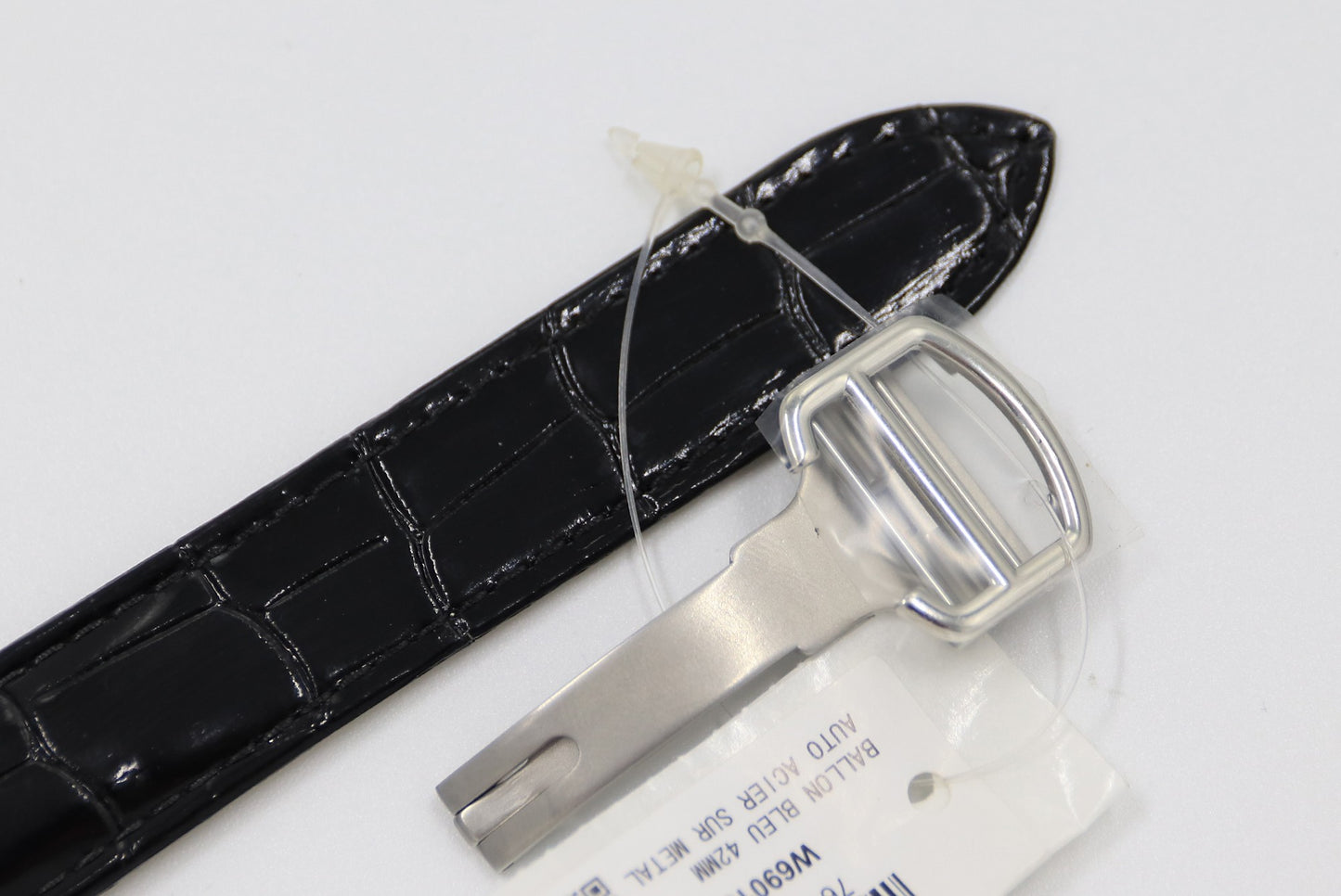 Cartier Blue Balloon Square Diamonds Full Sky Watch-Roman Numerals-White-Leather-42mm(1:1 replica)