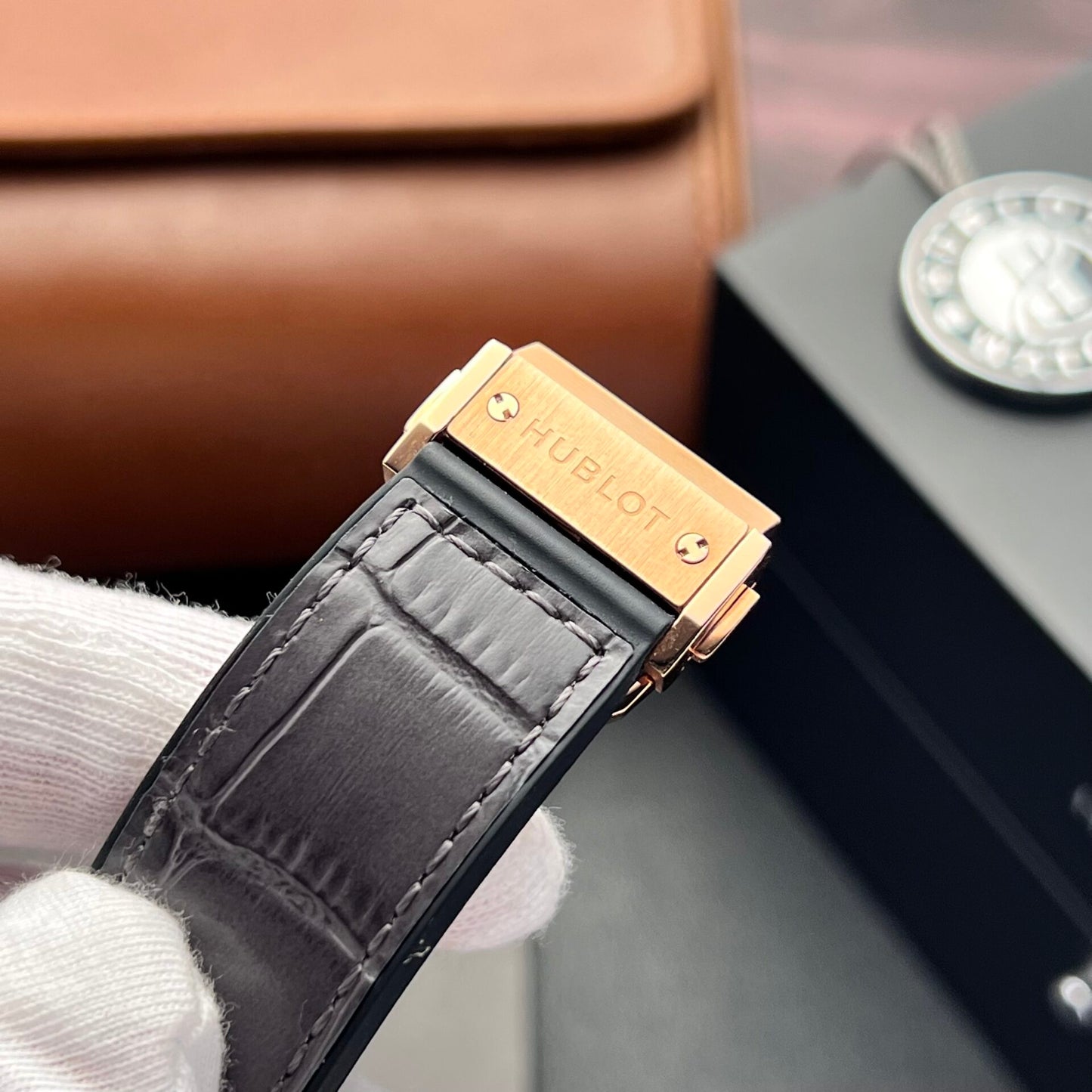 Hublot Classic Fusion King Gold Replica Watch With Moissanite Diamond 42mm