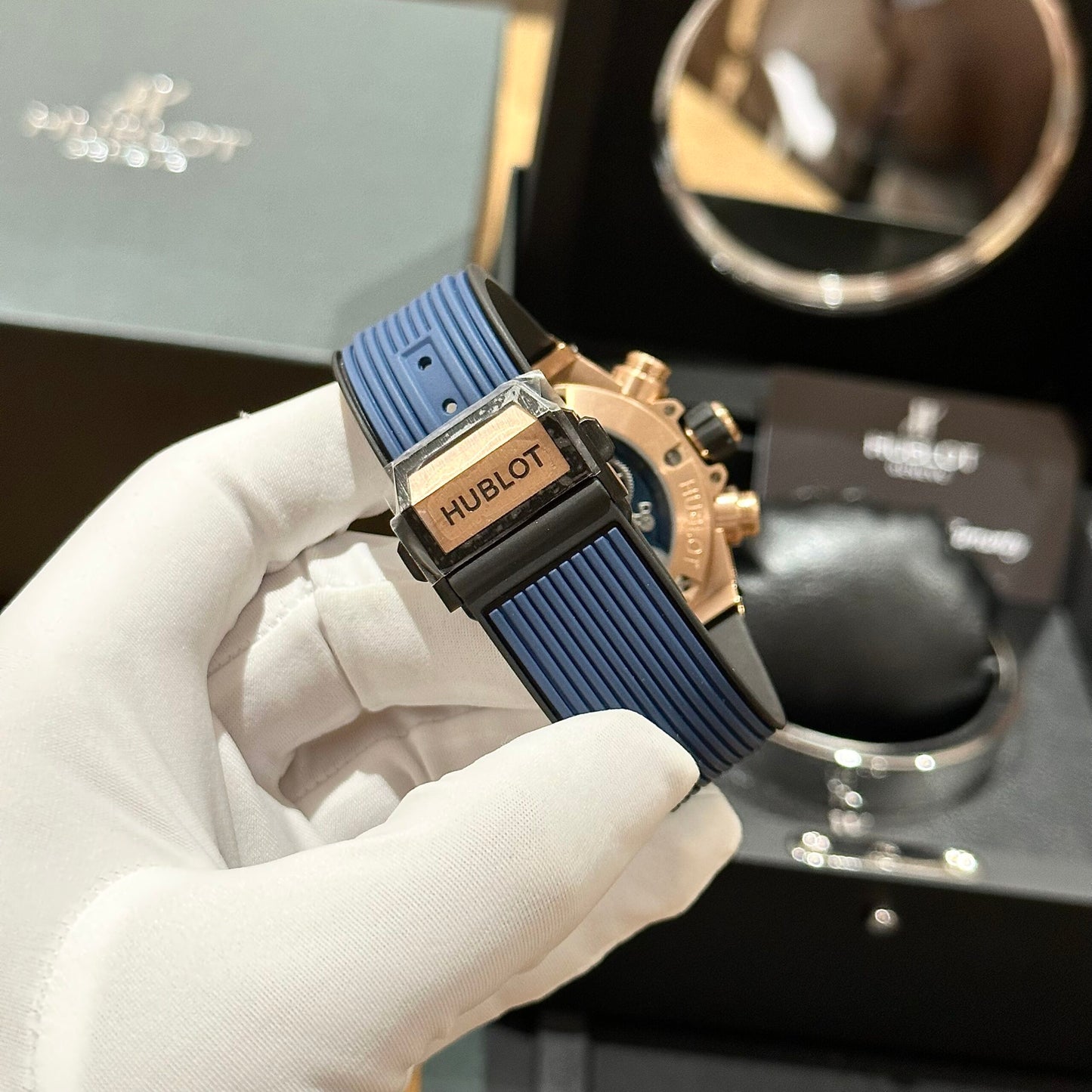 Hublot Replica 1:1 Watch Big Bang Unico King Gold Blue 44mm