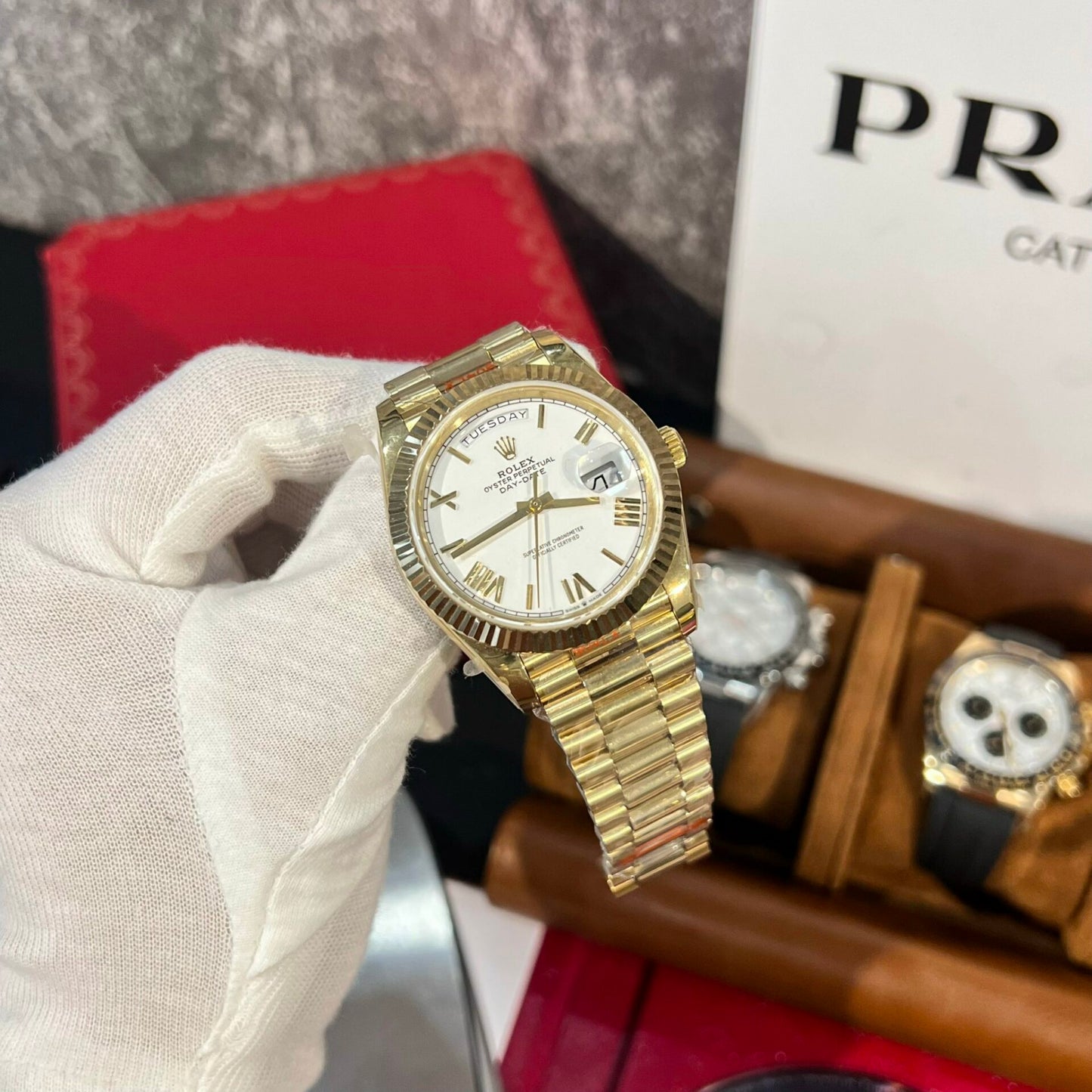 Rolex Replica 1:1 Watch Day-Date 228238 White Dial Factory GM V2 40mm