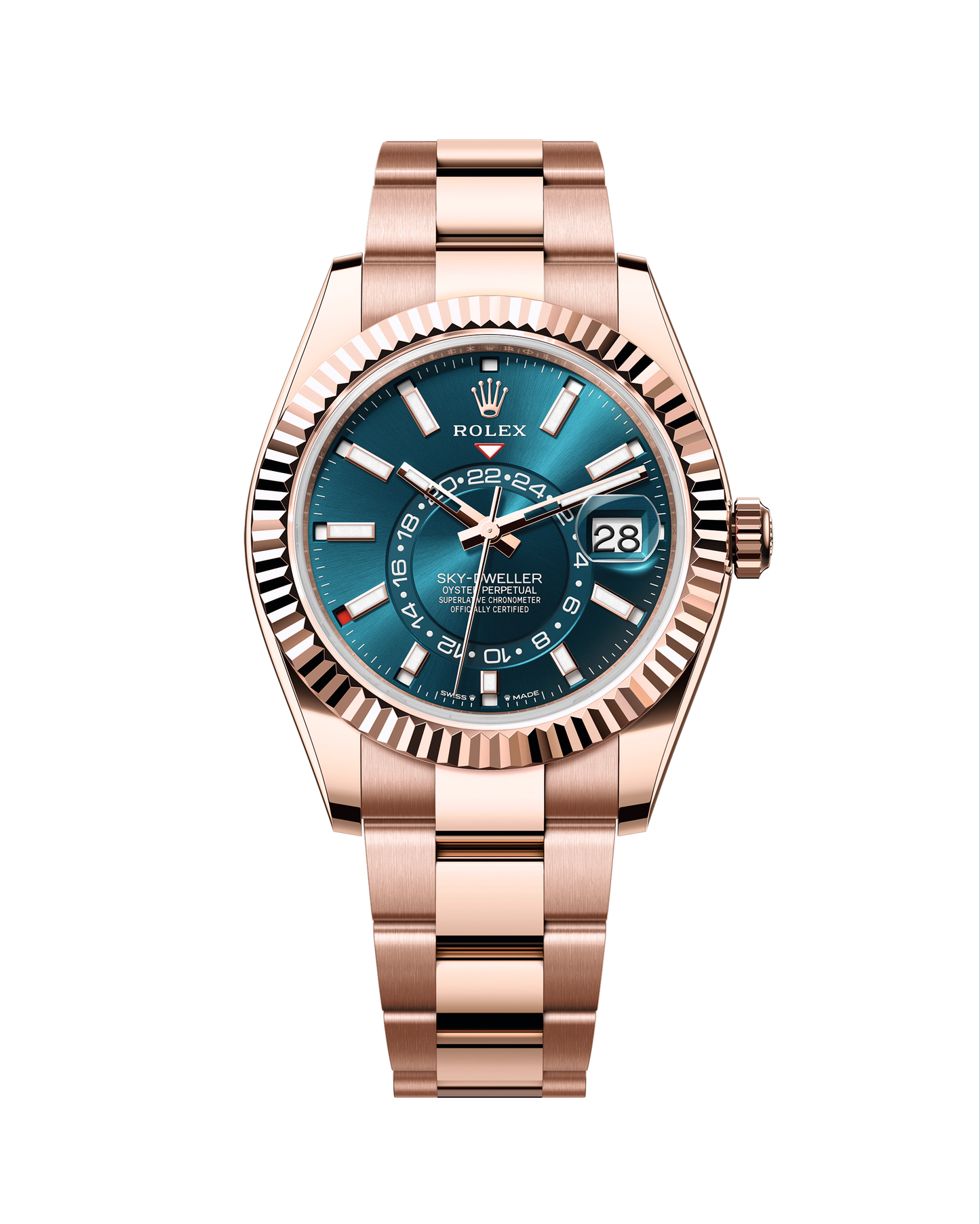 Sky-Dweller 18k Everose Gold Men's Watch 336935-0001(1:1 replica)