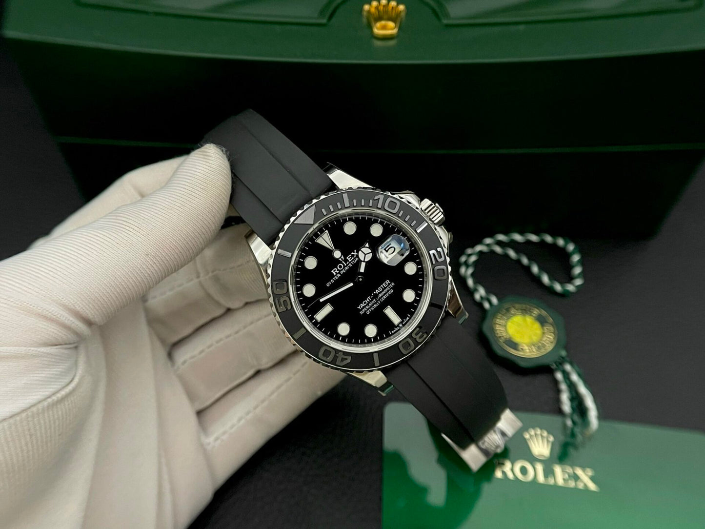 Rolex Replica 11 Watch Yacht-Master Swiss Movement Black Dial EW Factory 40mm