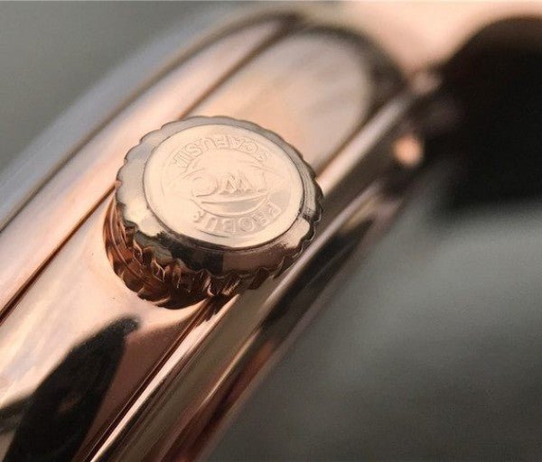 Replica IWC Vintage IW544803 White Dial RG Brown Leather Strap