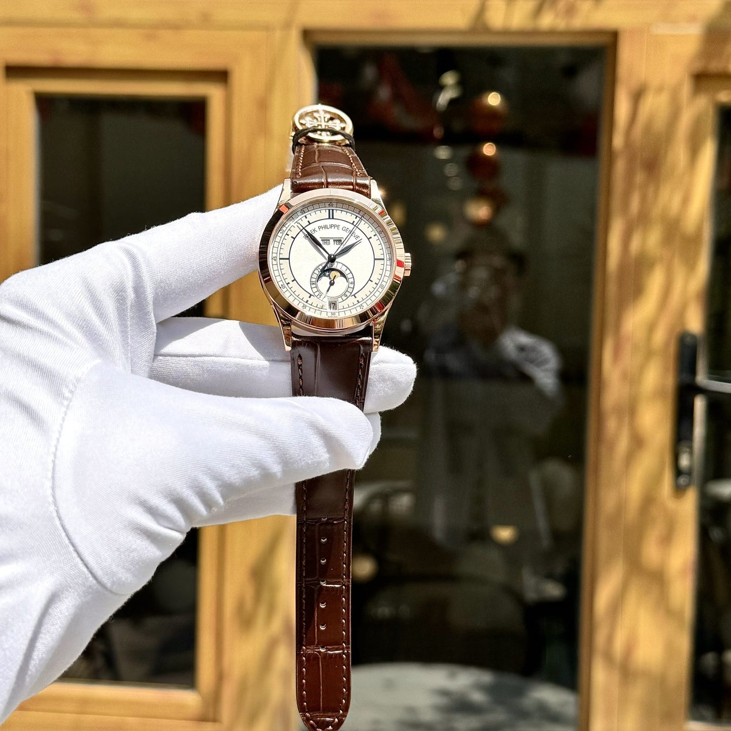 Patek Philippe Replica Watch Complications 5396R Men Leather Strap GR Factory 38.5mm