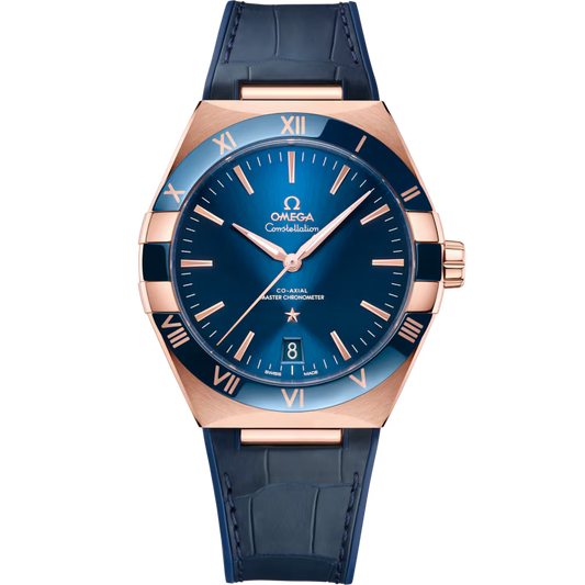 Constellation 41 mm, Sedna? gold on leather strap(1:1 replica)