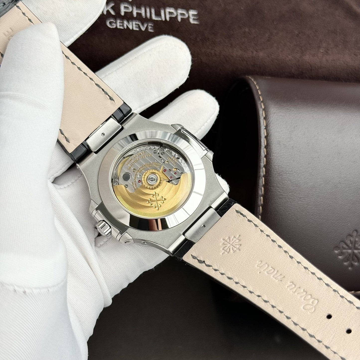 Patek Philippe Rep 11 Watch Nautilus 5726 Men s Leather Strap Factory GR 40.5mm