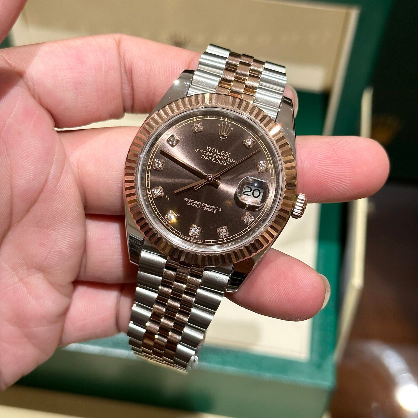 Rolex Replica 1:1 Watch DateJust Chocolate Dial EW Factory 41mm
