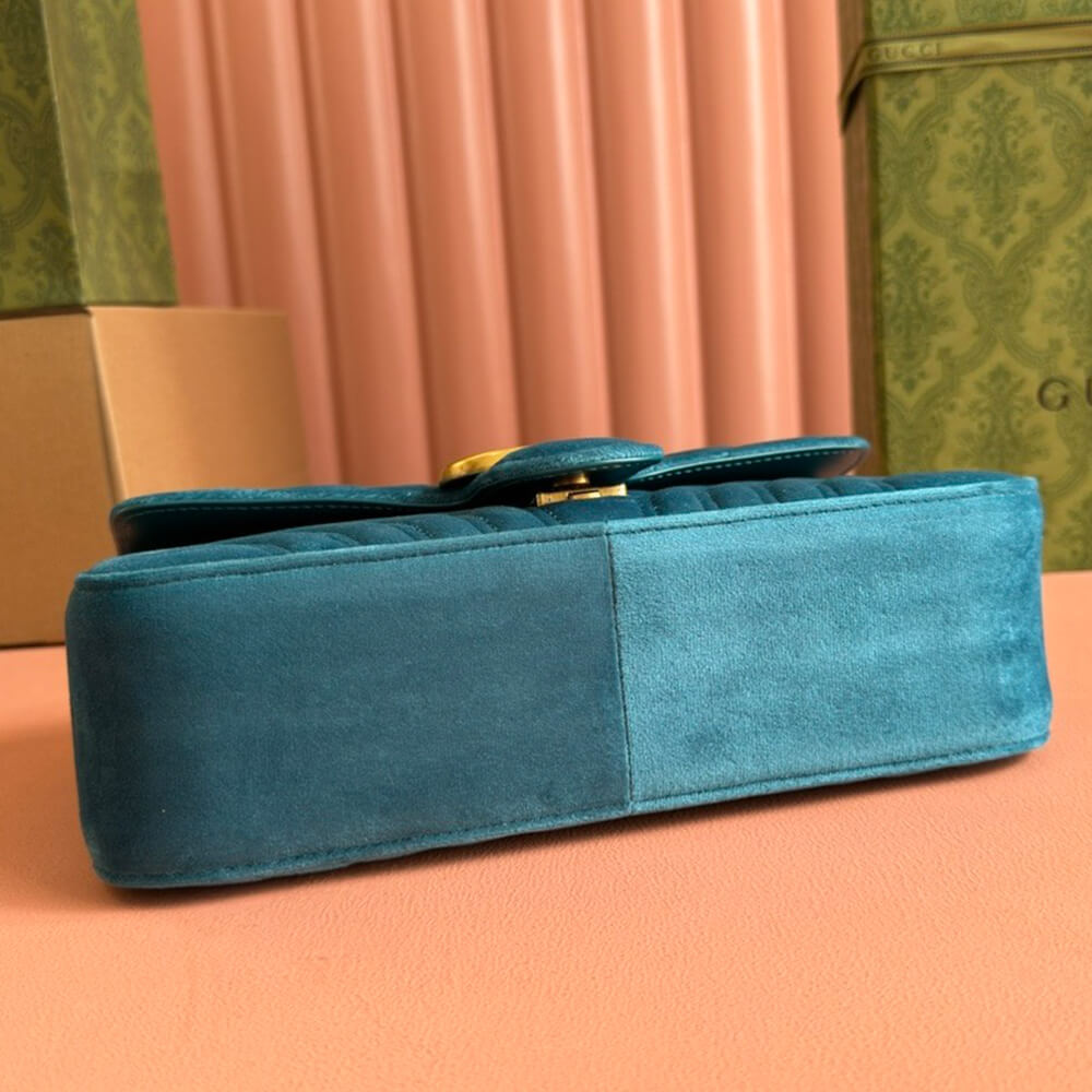 GG Velvet Small Marmont shoulder bag