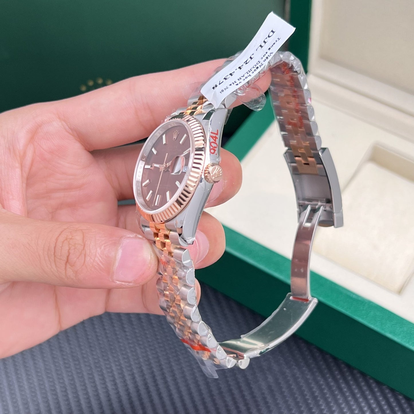 Rolex Rep 11 Watch DateJust 18K Rose Gold Wrapped Chocolate Dial GM Factory 36mm