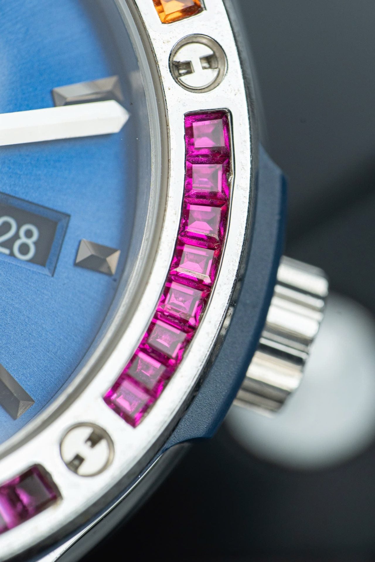 Hublot Classic Fusion Titanium Rainbow Refined Synthentic Gemstones Bezel Best Copy 42mm