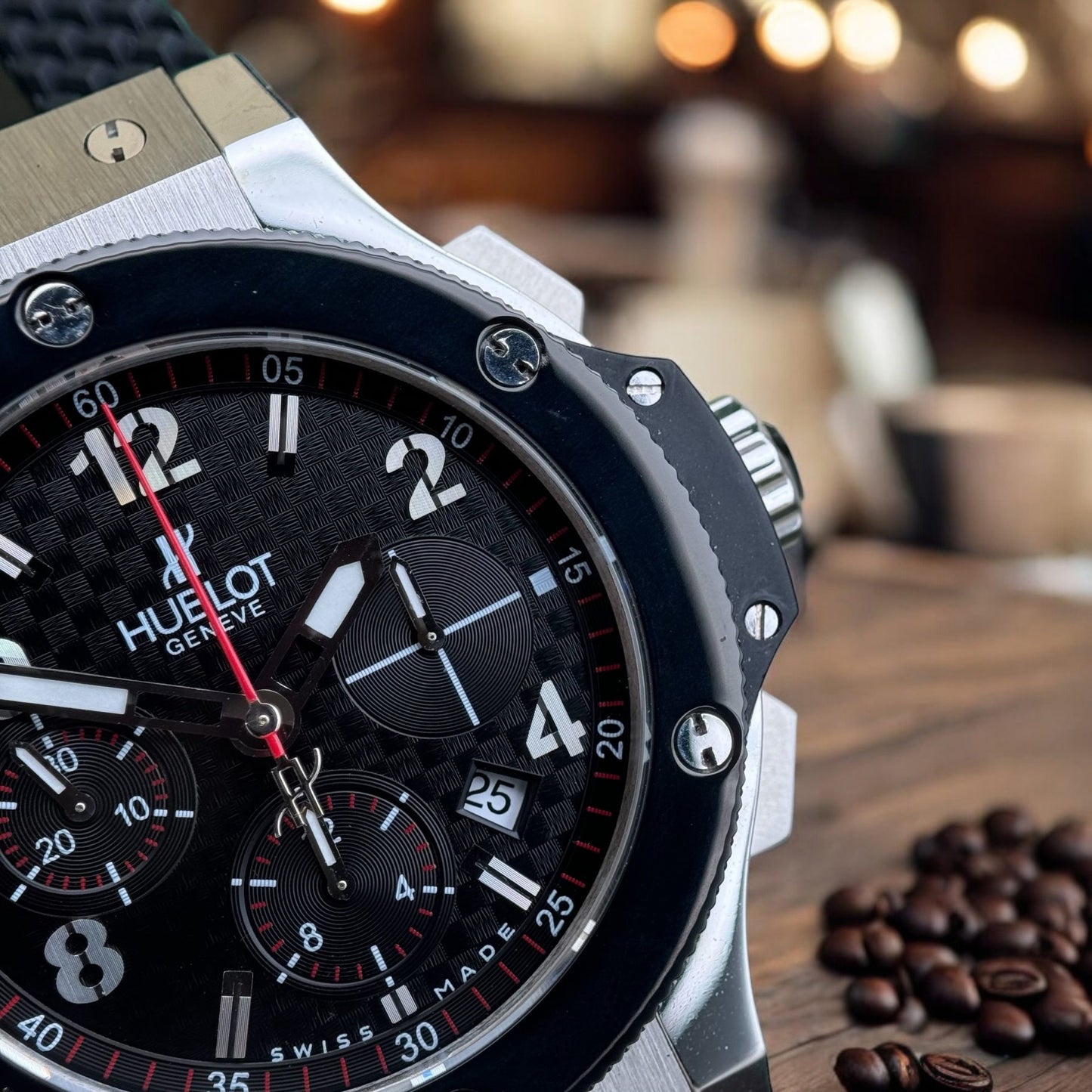 Hublot Replica 1:1 Watch Big Bang Chronograph Titanium Black Ceramic Bezel 44mm
