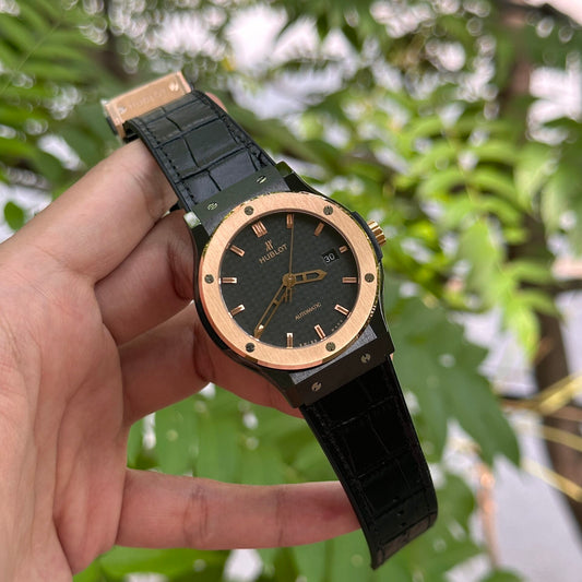 Hublot Classic Fusion Ceramic Carbon Demi Rose Replica 1:1 Watch JJZ 42mm