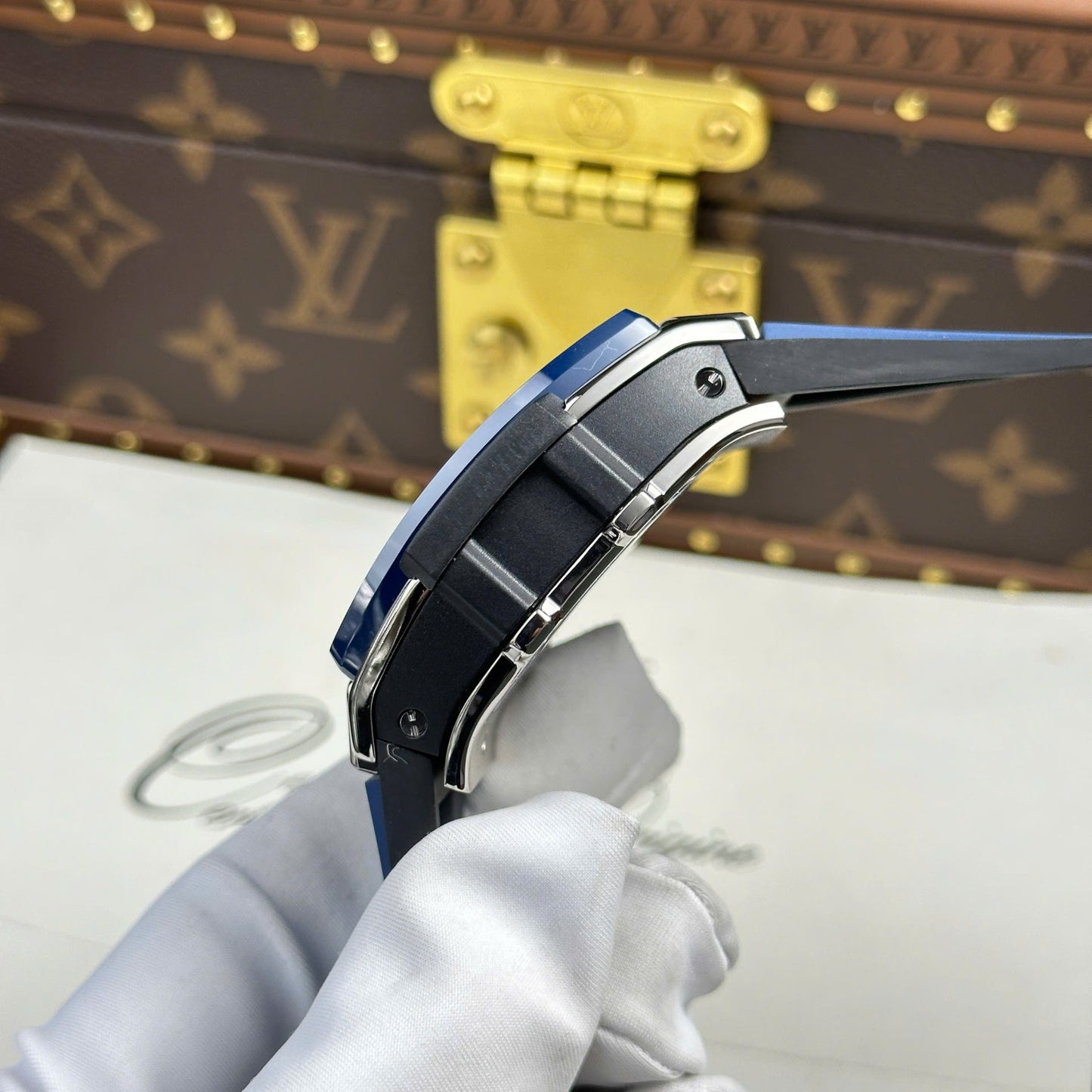 Hublot Spirit Of Big Bang Titanium Replica Watch Bezel Blue BBF Factory 42mm