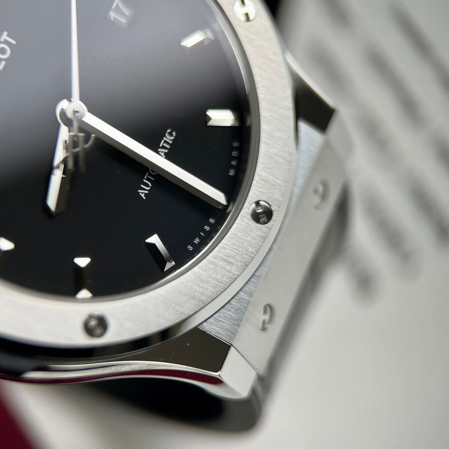 Hublot Replica Watch Classic Fusion Titanium Black Dial JJF Factory 42mm