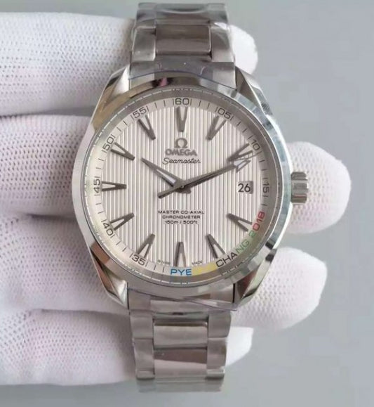 Replica Omega XF Seamaster CO-AXIAL Master PyeongChang 2018 White Dial SS Bracelet A8500