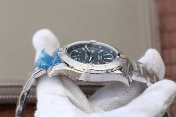 Replica Breitling Colt Automatic 44mm SS GF Blue Textured Dial SS Bracelet A2824