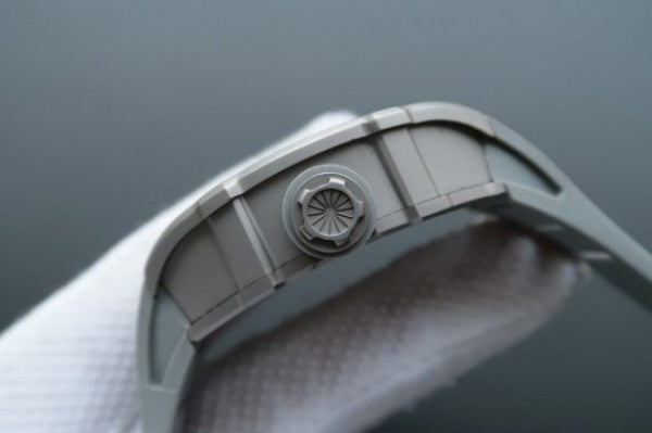 Replica Richard Mille RM027 SS Skeleton Dial Gray Inner Bezel Gray Rubber Strap 6T51