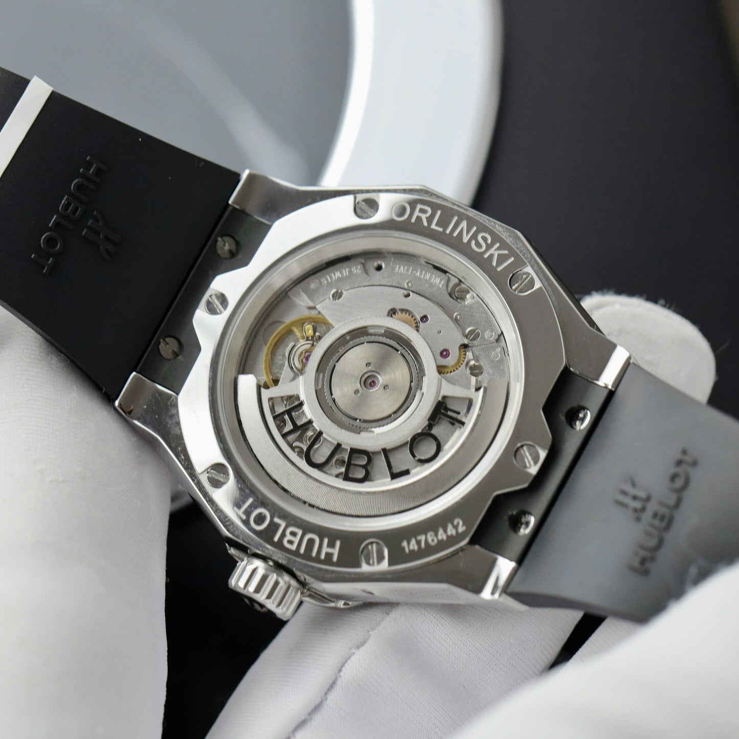 Hublot Orlinski White Dial Replica Watch Custom Moissanite Diamonds Hong Kong 40mm