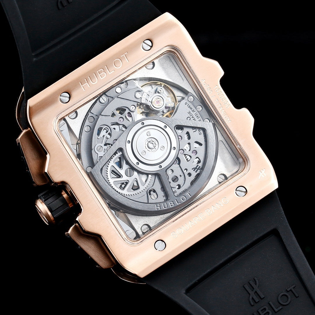 Hublot Big Bang, Square Bang Unico 42mm Textured Rubber Strap(1:1 replica)