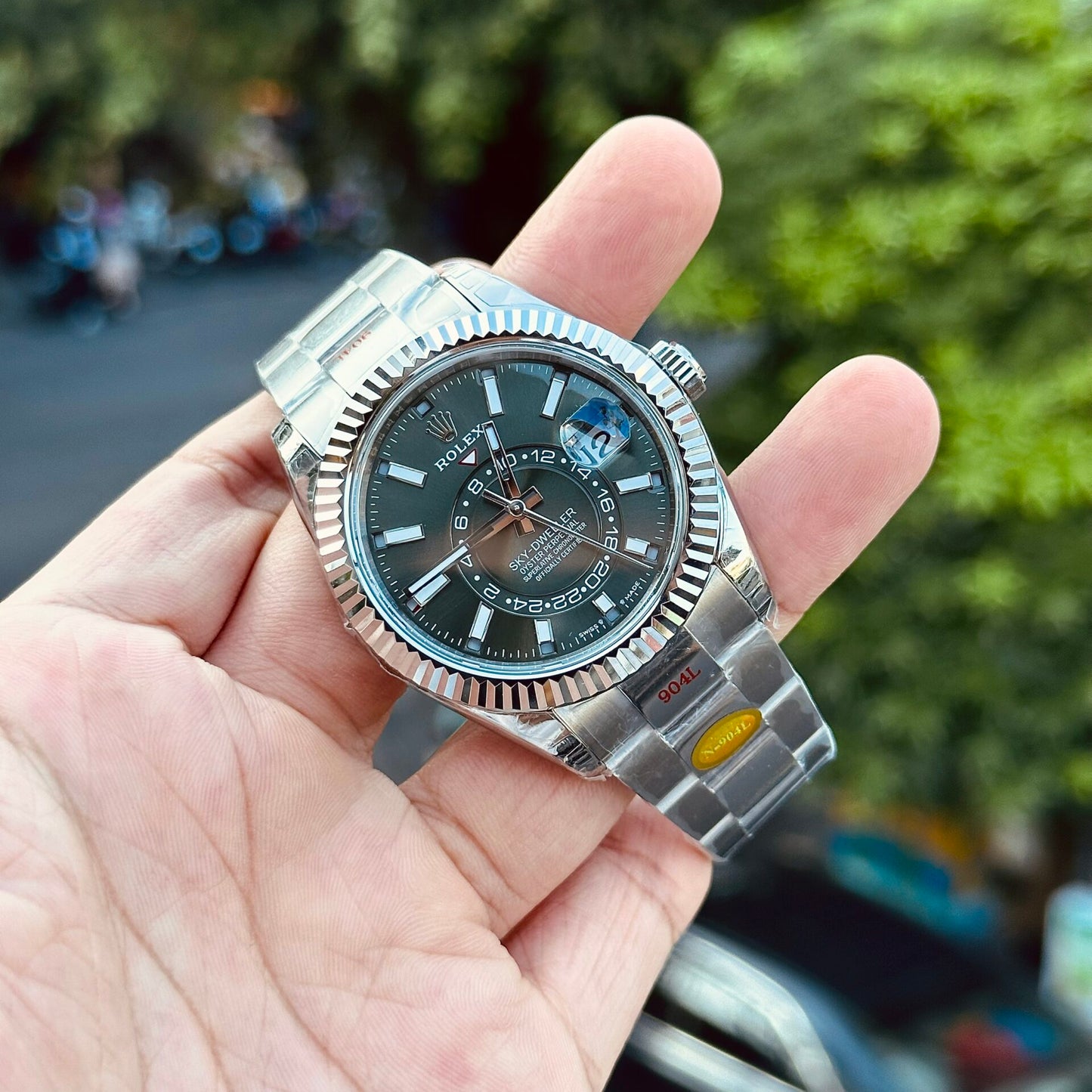 Rolex Replica 1:1 Watch Sky-Dweller 336934 Green Dial Noob Factory 42mm