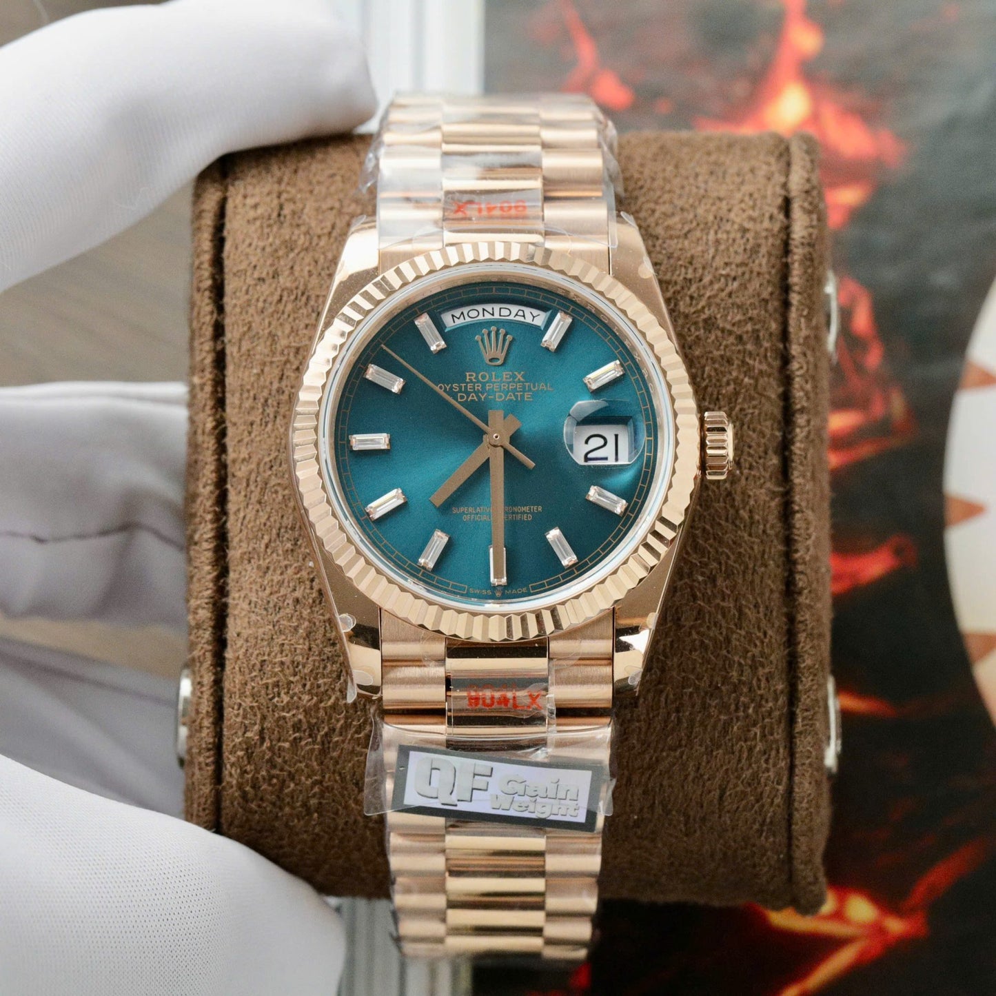 Rolex Day-Date 128235 Best Replica Watch Weight 158 Grams QF Factory 36mm