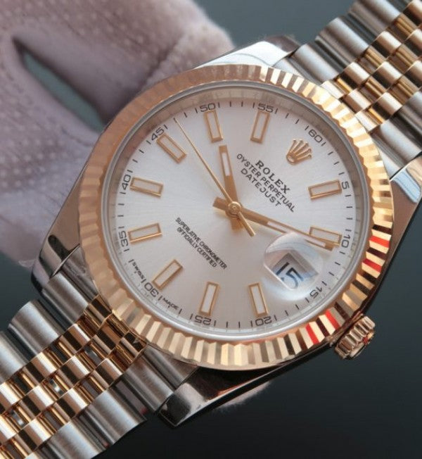 Replica Rolex DateJust II 41mm SS/YG Silver Dial Stick Marker SS/YG Bracelet A2836