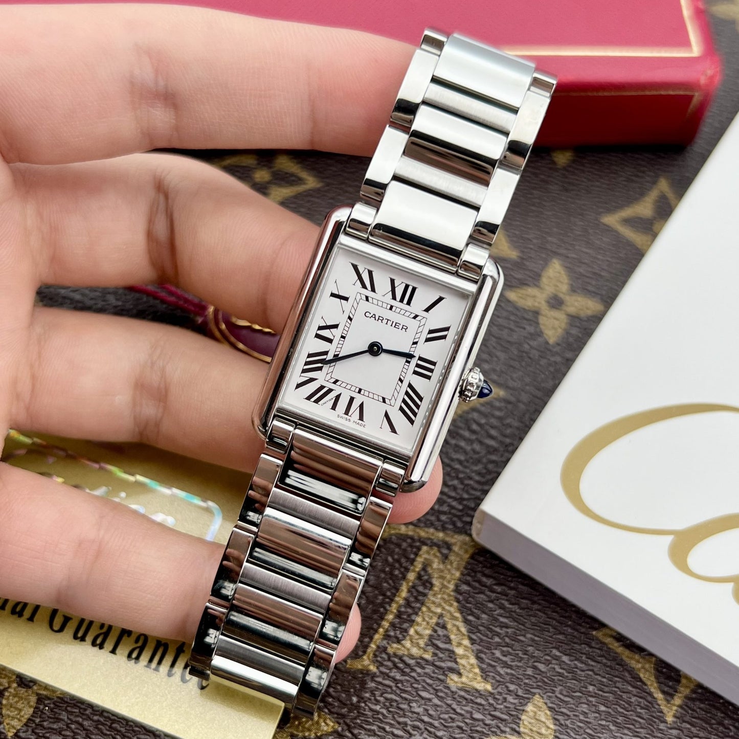 Cartier Fake Watches Tank Must White Dial Metal Wire 31x41mm