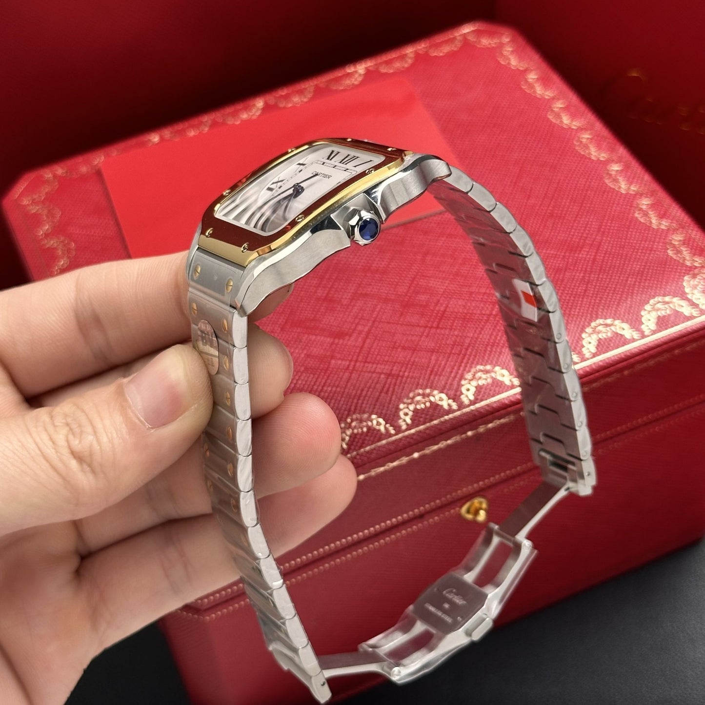 Cartier Replica 11 Watch Santos de Cartier W2SA0009 Demi Gold BV Factory 39.8mm