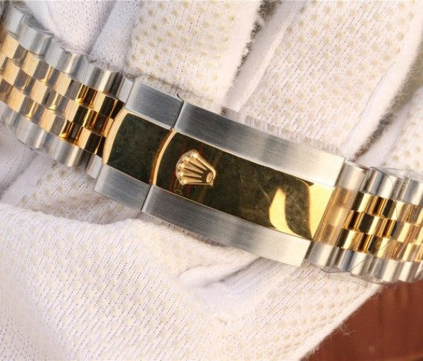 Replica Rolex DateJust 41mm SS/YG YG Textured Dial YG Wrapped Fluted Bezel SS/YG Bracelet A2836