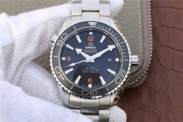 Replica Omega Planet Ocean Professional Ceramic Bezel 45mm OMF Orange Marker SS Bracelet A8500