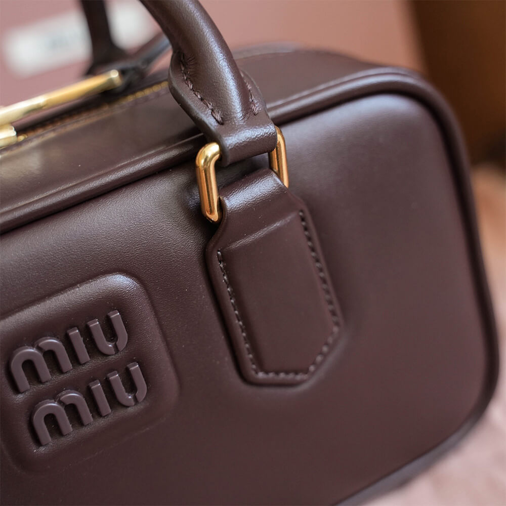 MIUMIU Medium Arcadie Leather Bag(HIGH-END GRADE)