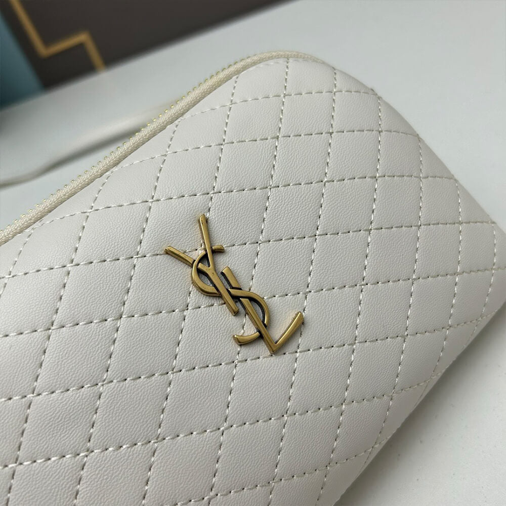 YSL Gaby zipped pouch in quilted lambskin