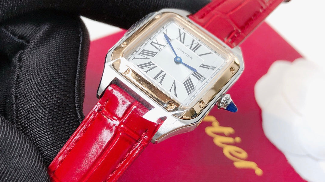 Santos Demoisell Santos Collection - Stainless Steel Mini Model Red(1:1 replica)